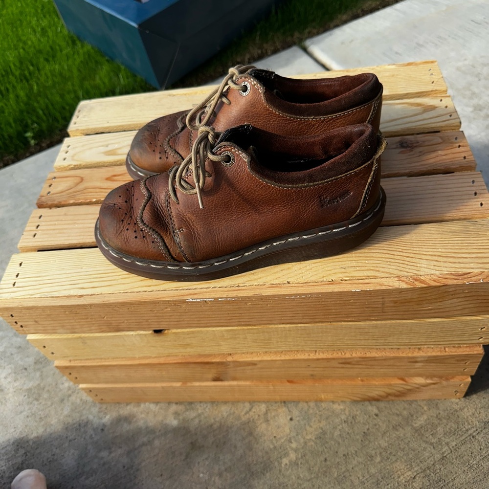 Dr. Martens Brown Leather Dress Shoes - Picture 1 of 3